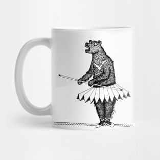 Bear on a tightrope Mug